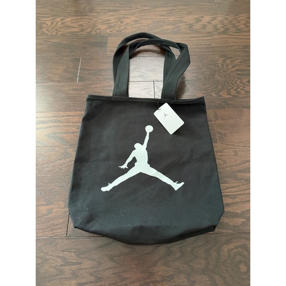 Jordan Handbags - Jordan Jumpman Canvas Tote Bag Black White Logo MA9222-023 New